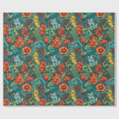 William Morris inspireerde kleurrijke, levendige b Cadeaupapier (Vlak)