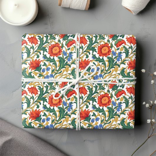 William Morris inspireerde kleurrijke, levendige b Cadeaupapier