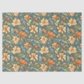 William Morris inspireerde koperen oranje gele sal Tissuepapier (Voorkant)