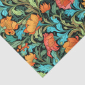 William Morris inspireerde levendige kleuren bloem Tissuepapier (Detail)