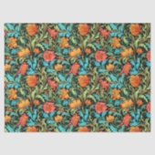 William Morris inspireerde levendige kleuren bloem Tissuepapier (Voorkant)