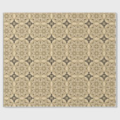 William Morris inspireerde neutrale ivoren zwarte  Cadeaupapier (Vlak)