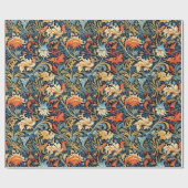 William Morris inspireerde pastel koperen ivoren b Cadeaupapier (Vlak)