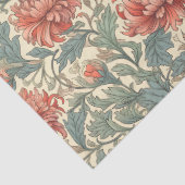 William Morris inspireerde rode salie groen roze Tissuepapier (Detail)
