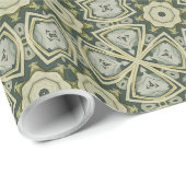 William Morris inspireerde zachte pastelgroene vor Cadeaupapier (Rol Hoek)