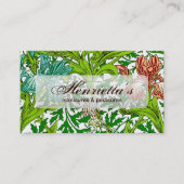  William Morris Iris Bird Floral Pattern Visitekaartje (Voorkant)