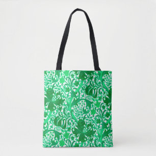 William Morris Iris en Lelie, Jade Groen Tote Bag