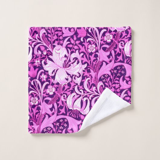 William Morris Iris en Lily, Amethyst Paars Bad Handdoek (Wasdoekje)