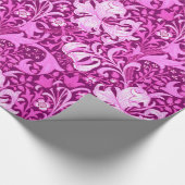 William Morris Iris en Lily, Amethyst Paars Cadeaupapier (Hoek)