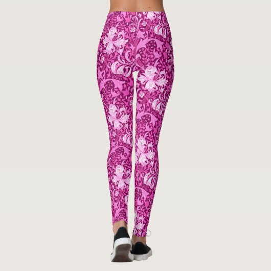 William Morris Iris en Lily, Amethyst Paars Leggings (Achterkant)