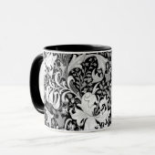 William Morris Iris en Lily, Black en White Mok (Voorkant links)