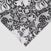 William Morris Iris en Lily, Black en White Tissuepapier (Detail)