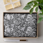 William Morris Iris en Lily, Black en White Tissuepapier (Geschenk)