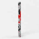 William Morris Iris en Lily, Black, White en Red Case-Mate iPhone Case (Achterkant/rechts)