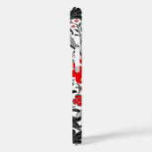 William Morris Iris en Lily, Black, White en Red Case-Mate iPhone Case (Achterkant / Links)