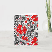 William Morris Iris en Lily, Black, White en Red Kaart (Voorkant)