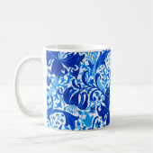 William Morris Iris en Lily, Cobalt Blue Koffiemok (Links)