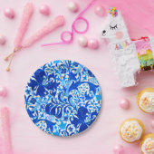 William Morris Iris en Lily, Cobalt Blue Papieren Bordje (Feest)