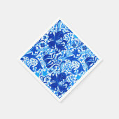 William Morris Iris en Lily, Cobalt Blue Servetten (Hoek)