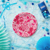 William Morris Iris en Lily, Fuchsia Pink Papieren Bordje (Feest)