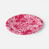 William Morris Iris en Lily, Fuchsia Pink Papieren Bordje (Gekanteld)
