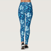 William Morris Iris en Lily, Indigo Blue Leggings (Achterkant)