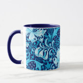 William Morris Iris en Lily, Indigo Blue Mok (Links)