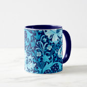 William Morris Iris en Lily, Indigo Blue Mok (Voorkant rechts)