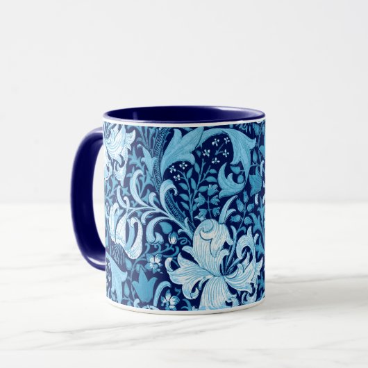 William Morris Iris en Lily, Indigo Blue Mok (Voorkant links)