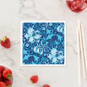 William Morris Iris en Lily, Indigo Blue Servetten (Insitu)