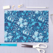 William Morris Iris en Lily, Indigo Blue Tissuepapier (Craft)