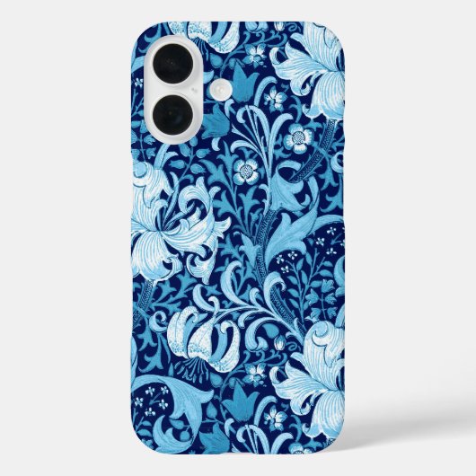 William Morris Iris en Lily, Indigo Blue & White Case-Mate iPhone Case (Achterkant)