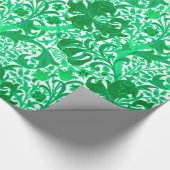 William Morris Iris en Lily, Jade Green Cadeaupapier (Hoek)