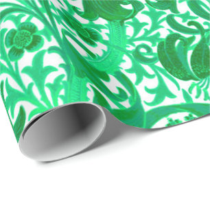 William Morris Iris en Lily, Jade Green Cadeaupapier