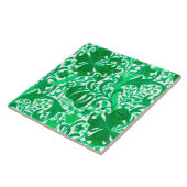 William Morris Iris en Lily, Jade Green Tegeltje (Zijkant)