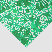 William Morris Iris en Lily, Jade Green Tissuepapier (Detail)