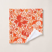 William Morris Iris en Lily, Mandarin Oranje Bad Handdoek (Wasdoekje)