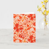 William Morris Iris en Lily, Mandarin Oranje Kaart (Gele Bloem)