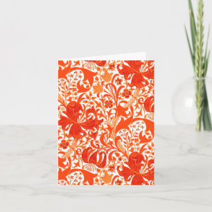 William Morris Iris en Lily, Mandarin Oranje Kaart