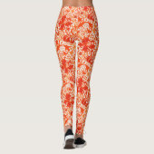William Morris Iris en Lily, Mandarin Oranje Leggings (Achterkant)