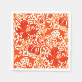 William Morris Iris en Lily, Mandarin Oranje Servetten (Voorkant)