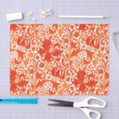 William Morris Iris en Lily, Mandarin Oranje Tissuepapier (Craft)