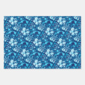 William Morris Iris en Lily, Red, Back & Indigo Inpakpapier Vel (Voorkant 3)