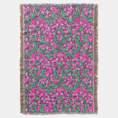 William Morris Irises, Fuchsia Pink en Wine Deken (Voorkant Verticaal)