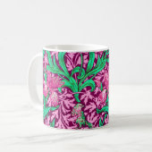 William Morris Irises, Fuchsia Pink en Wine Koffiemok (Voorkant links)