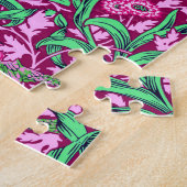 William Morris Irises, Fuchsia Pink en Wine Legpuzzel (Zijkant)