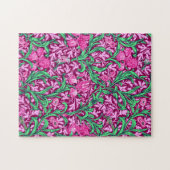 William Morris Irises, Fuchsia Pink en Wine Legpuzzel (Horizontaal)