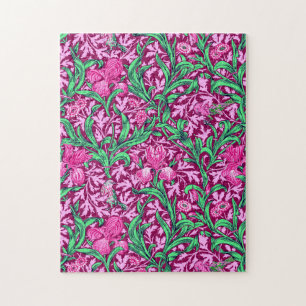 William Morris Irises, Fuchsia Pink en Wine Legpuzzel