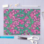 William Morris Irises, Fuchsia Pink en Wine Tissuepapier (Craft)