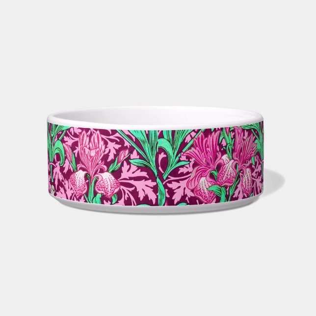 William Morris Irises, Fuchsia Pink en Wine Voerbakje (Rechts)